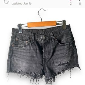 Levi’s 501 grey washed  shorts 28